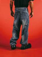 1807 Racing Structured Washed Baggy Jeans