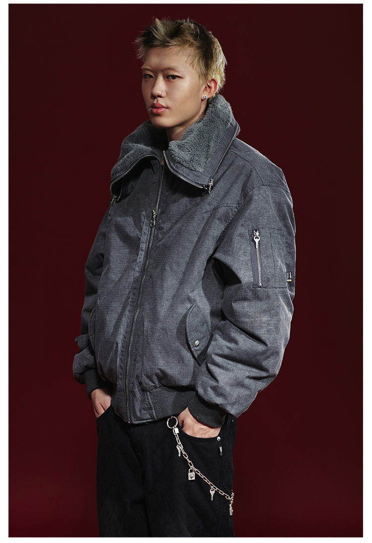 Remedy Multi Zipper Reversible MA-1 Bomber Jacket
