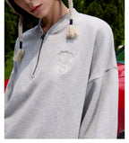 S45 Half Zip Logo Embroidered Sweatshirt