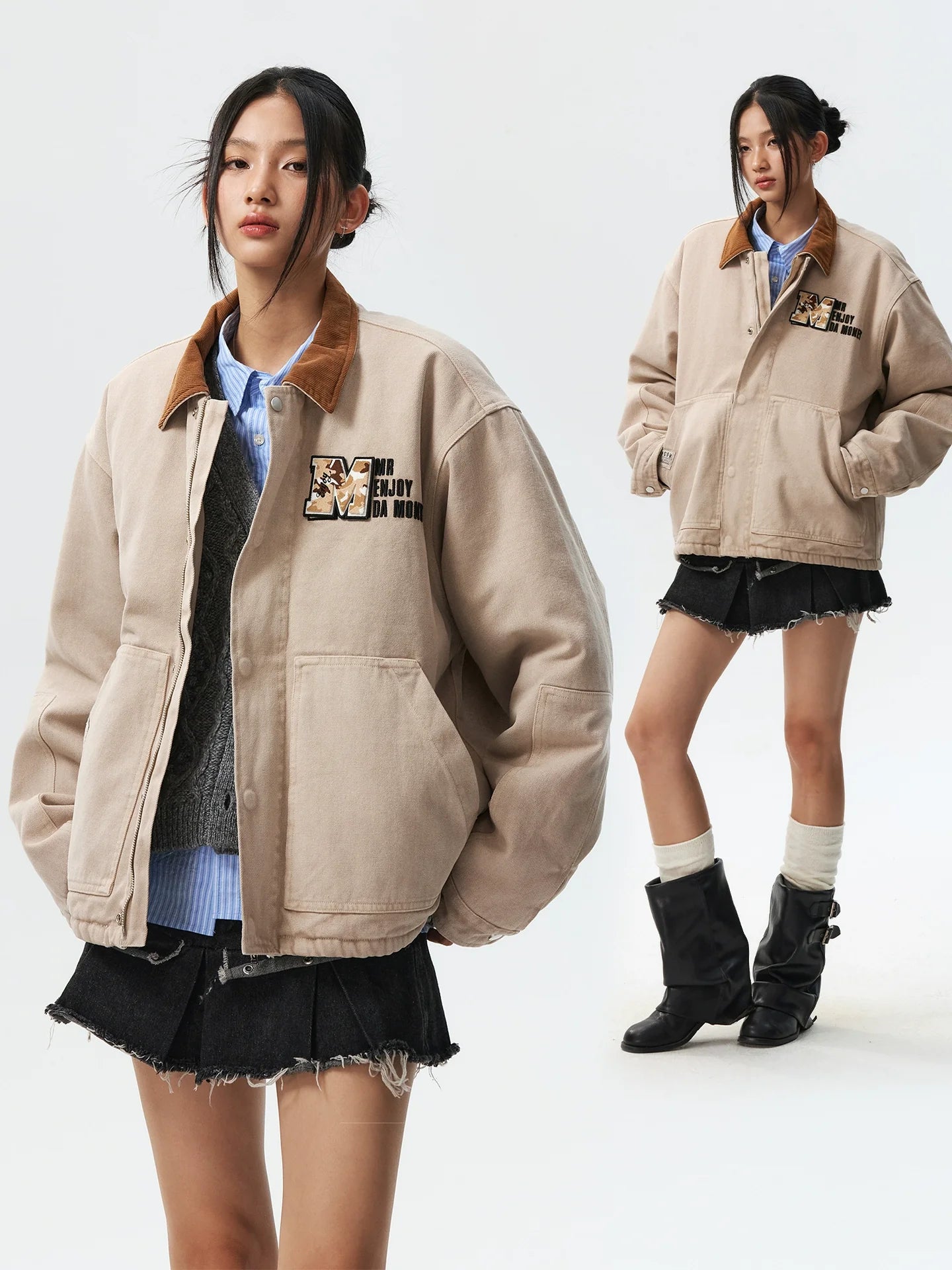 MEDM Camouflage Velcro Patch Detroit Jacket