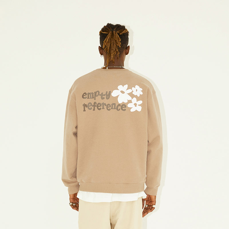 EMPTY REFERENCE Floral Letter Sweater