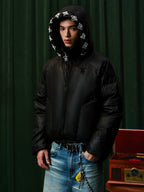 YADcrew Detachable Pearl Hood Down Jacket