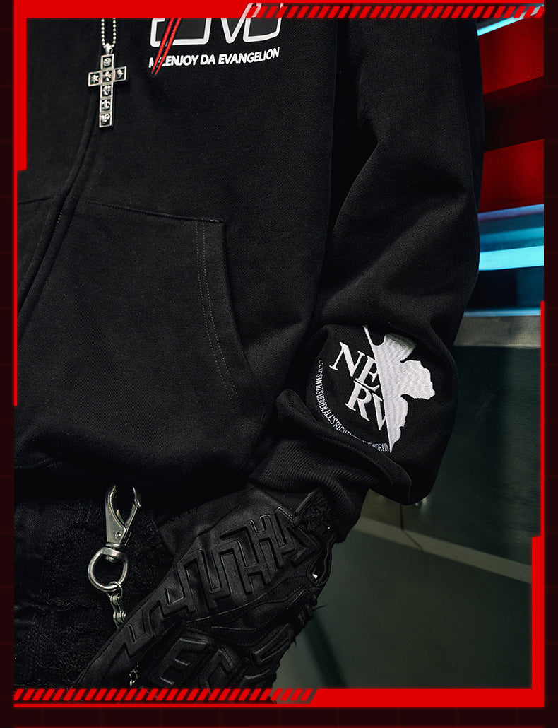MEDM x EVA Lilith Removable Fur Zip-Up Hoodie