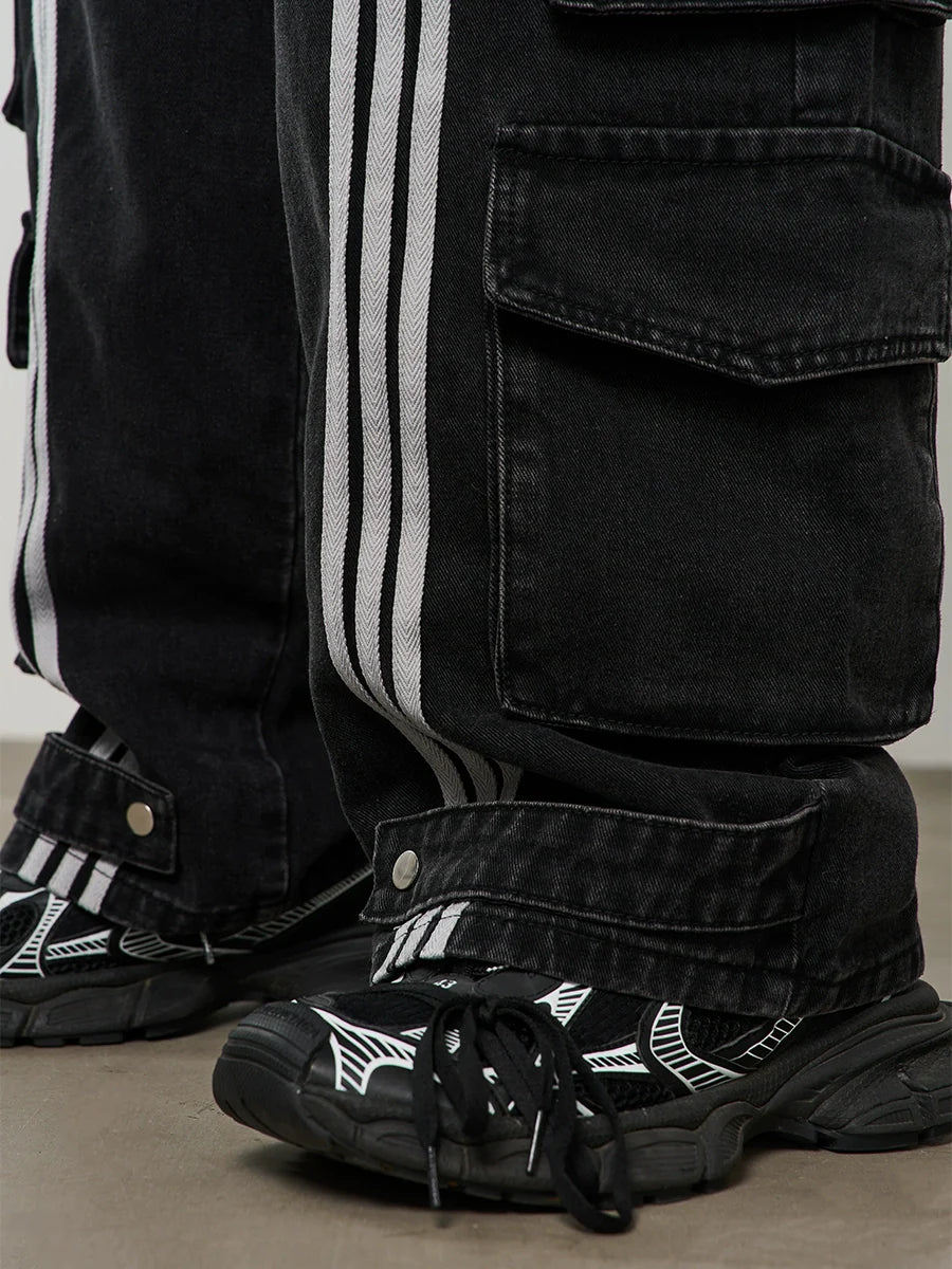 Harsh and Cruel Functional Pocket Loose Denim