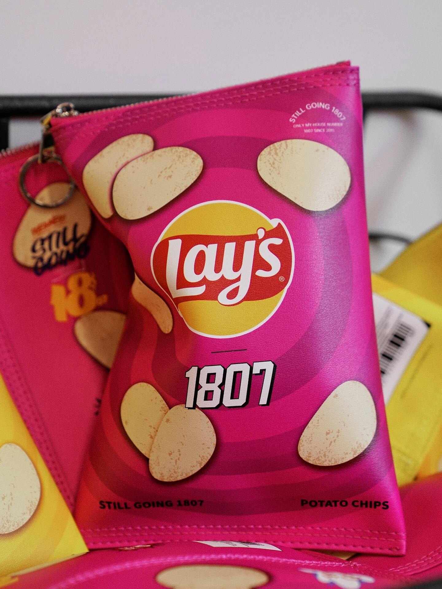 1807 × Lay’s Potato Chips Print PU Leather Small Shoulder Bag