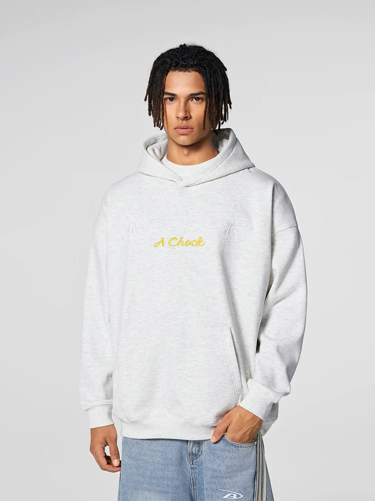 Achock Flower Logo Embroidered Hoodie
