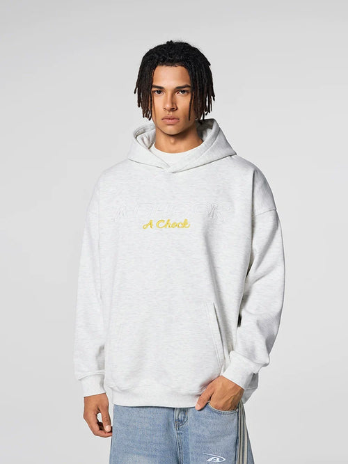 Achock Flower Logo Embroidered Hoodie