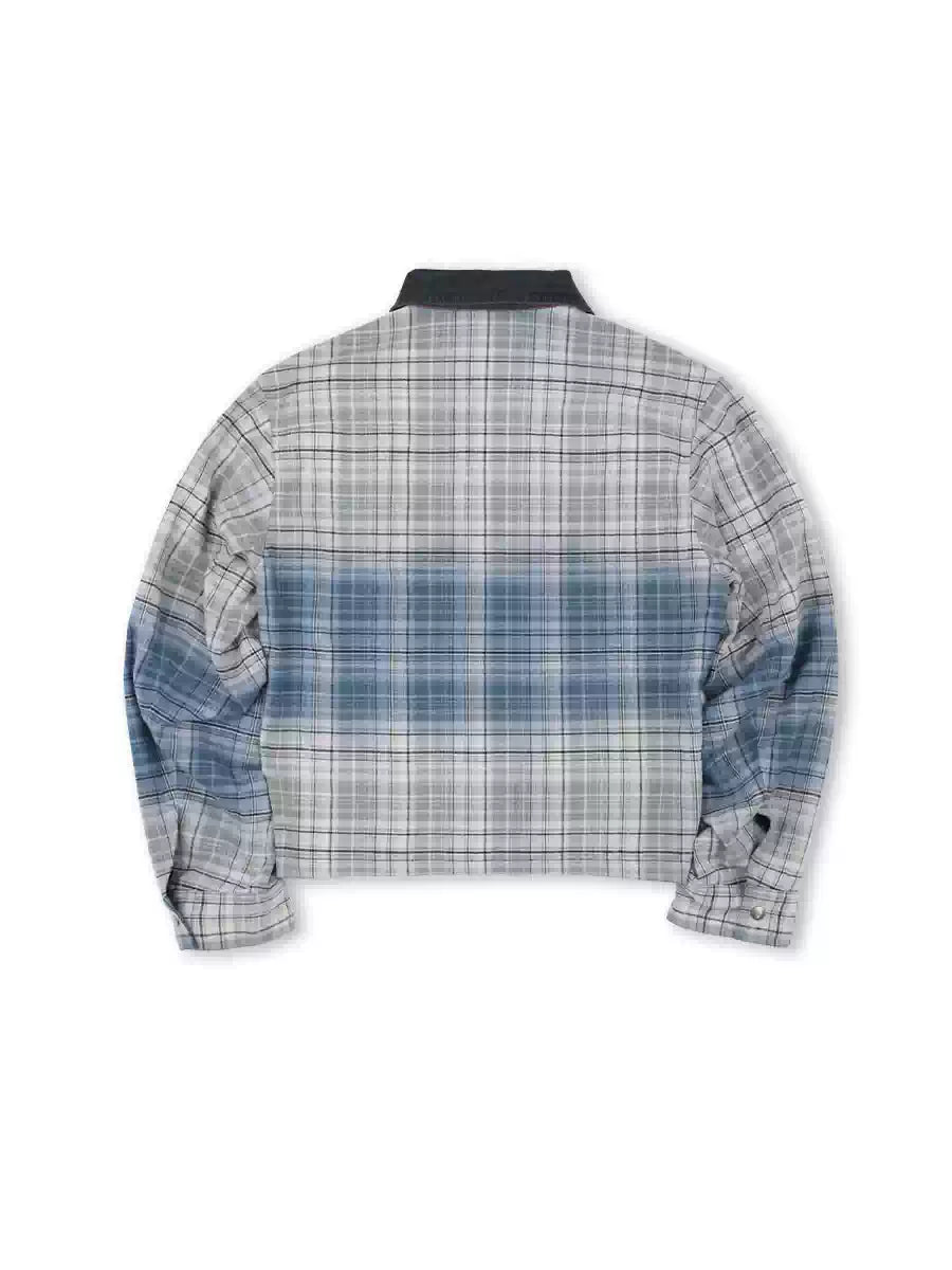 SOD Co. Washed Blue Gradient Plaid Jacket