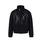 S45 Flame Sequin Wool Harrington Jacket