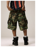 Remedy Paint Stained Camouflage Work Cargo Shorts
