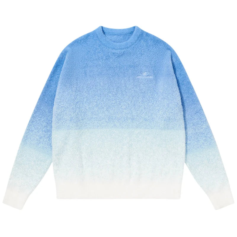 Harsh and Cruel Embroidered Logo Gradient Knit Sweater