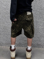 S45 Leopard Cargo Shorts