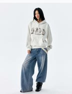 MEDM Animal Leather Logo Patch Hoodie