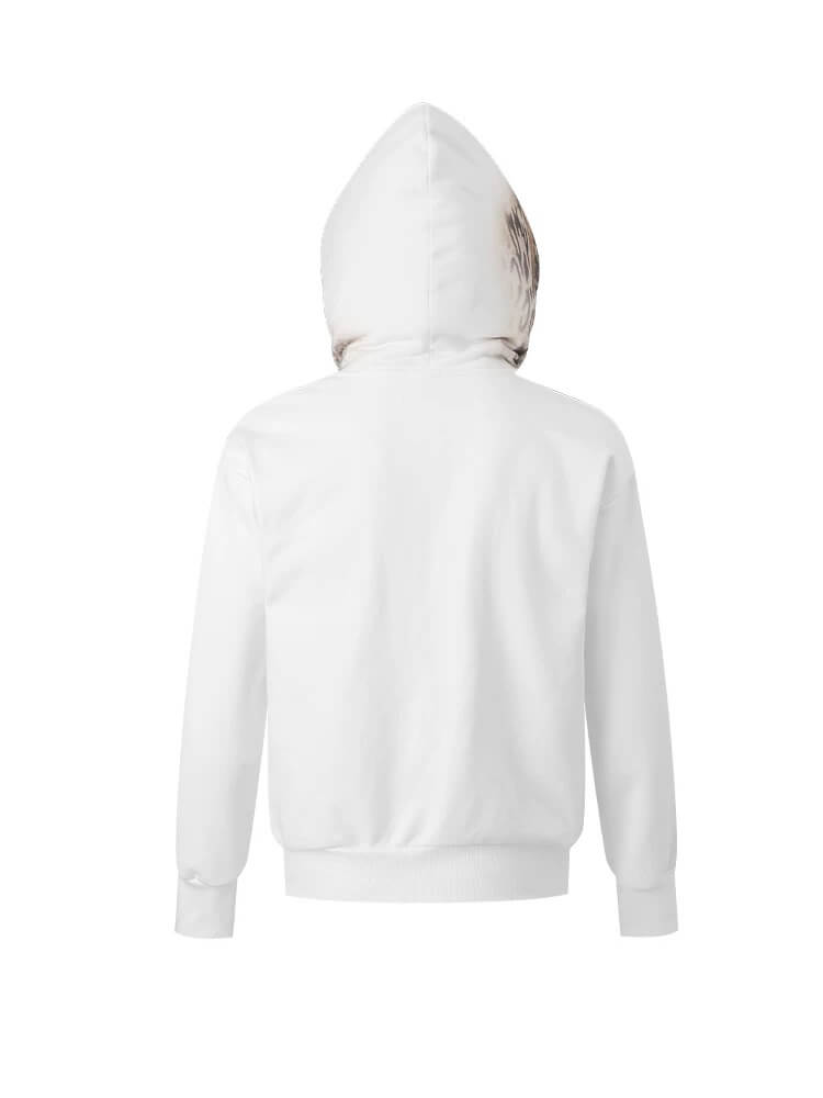 Night Lab Leopard Gradient Print Zip Up Hoodie