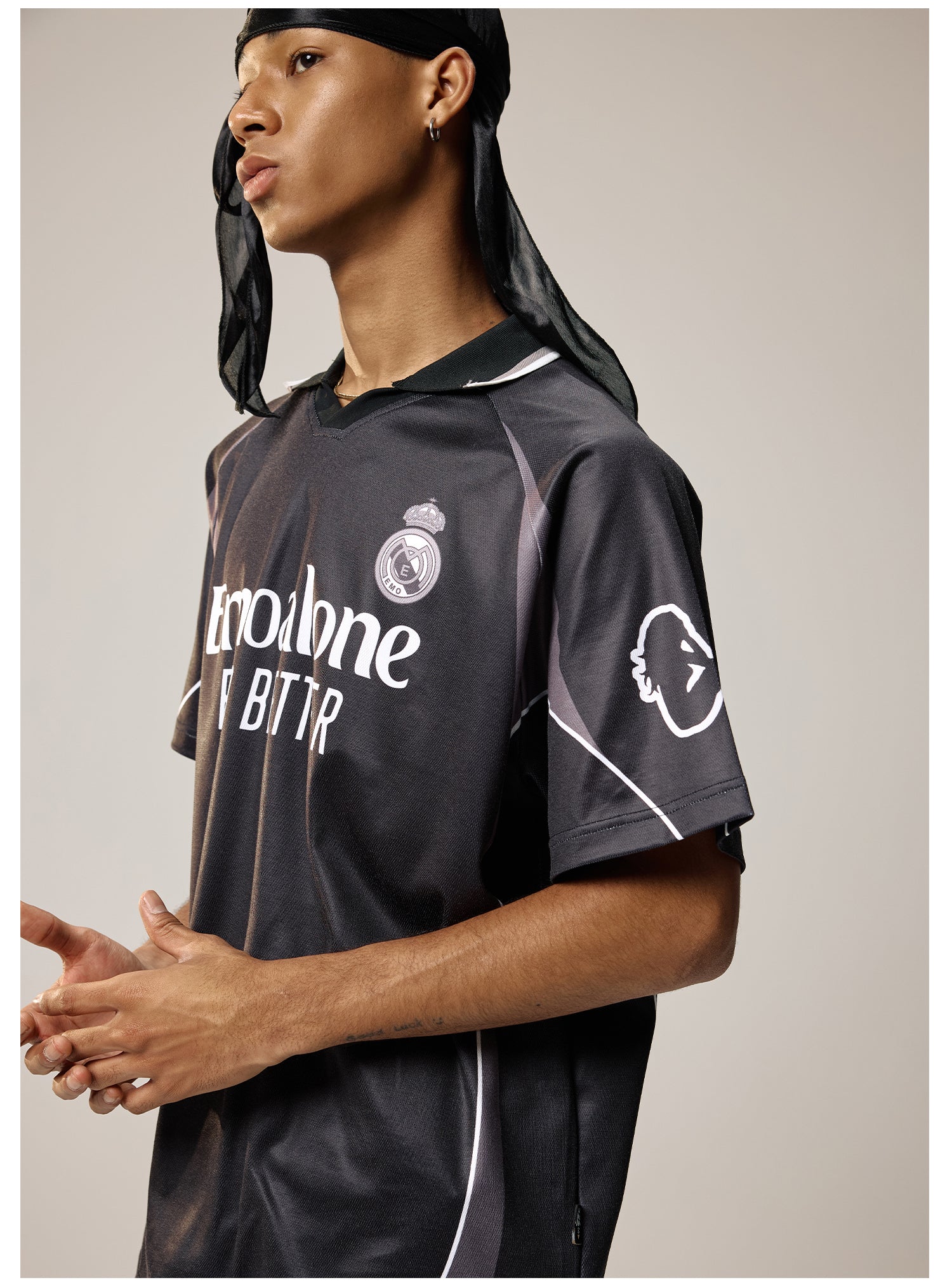 Remedy Emoalone Print Inspired Soccer Jersey Polo Shirt