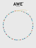 AWE Blue Waves Turquoise Beaded Necklace