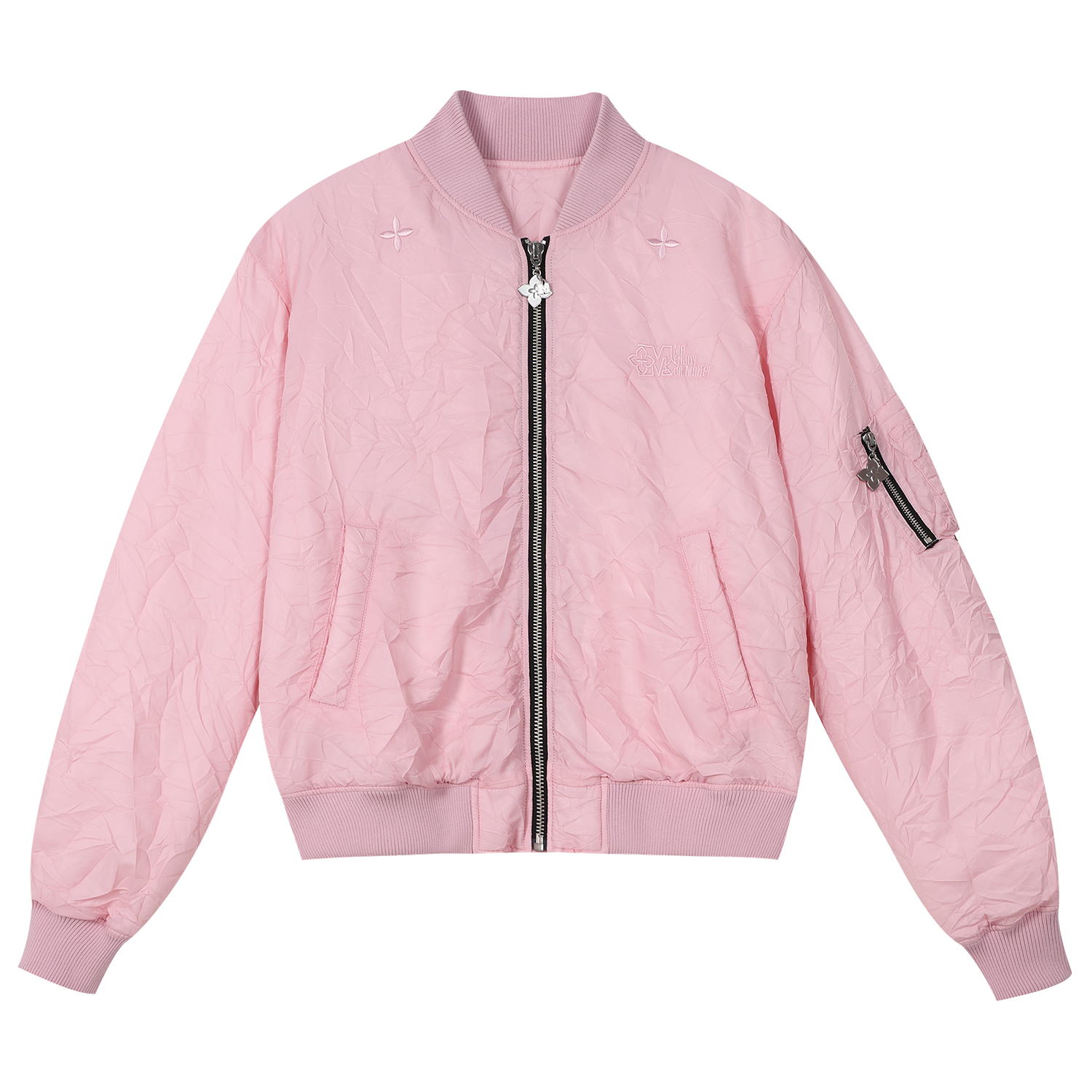 MEDM Crinkled Nylon MA-1 Bomber Jacket