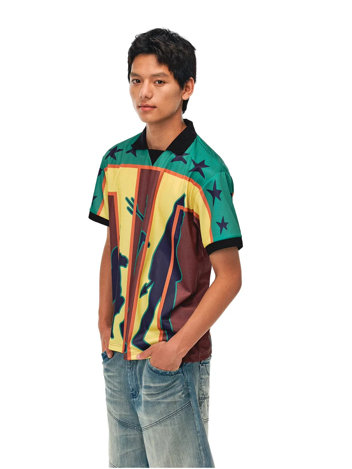 EVILKNIGHT(EK) Graffiti Star Jersey Polo