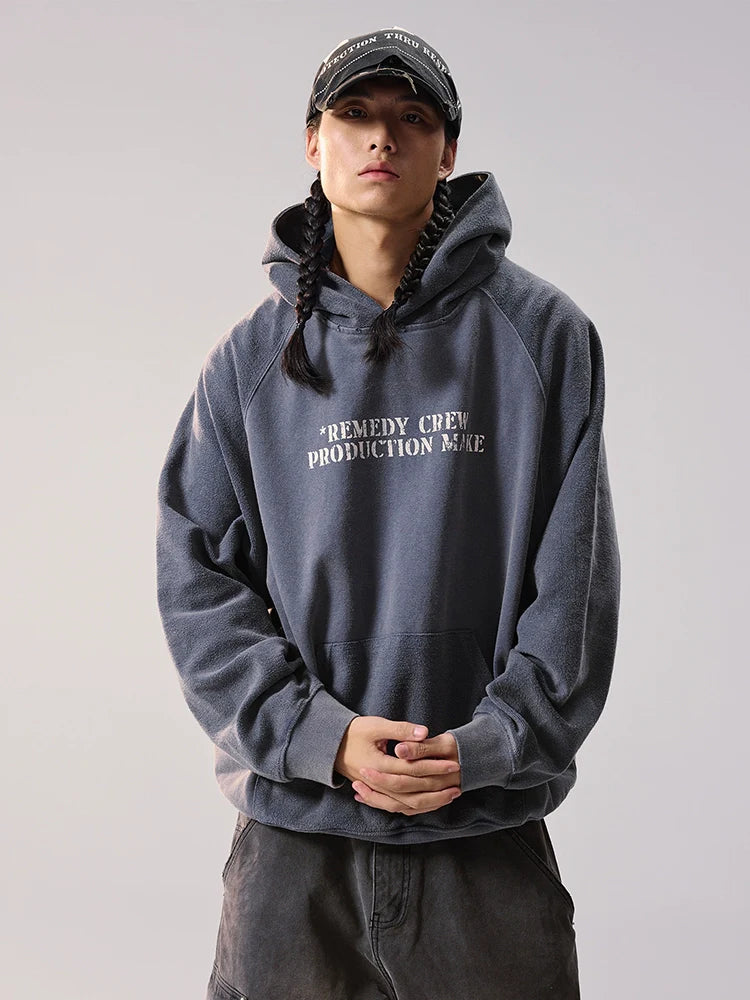 Remedy Washed Reversible Raglan Hoodie
