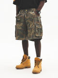 UNTILWERICH Camouflage Multi Pocket Work Cargo Shorts