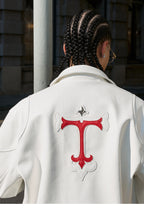STEEPC Two Tone Leather Racing Jacket