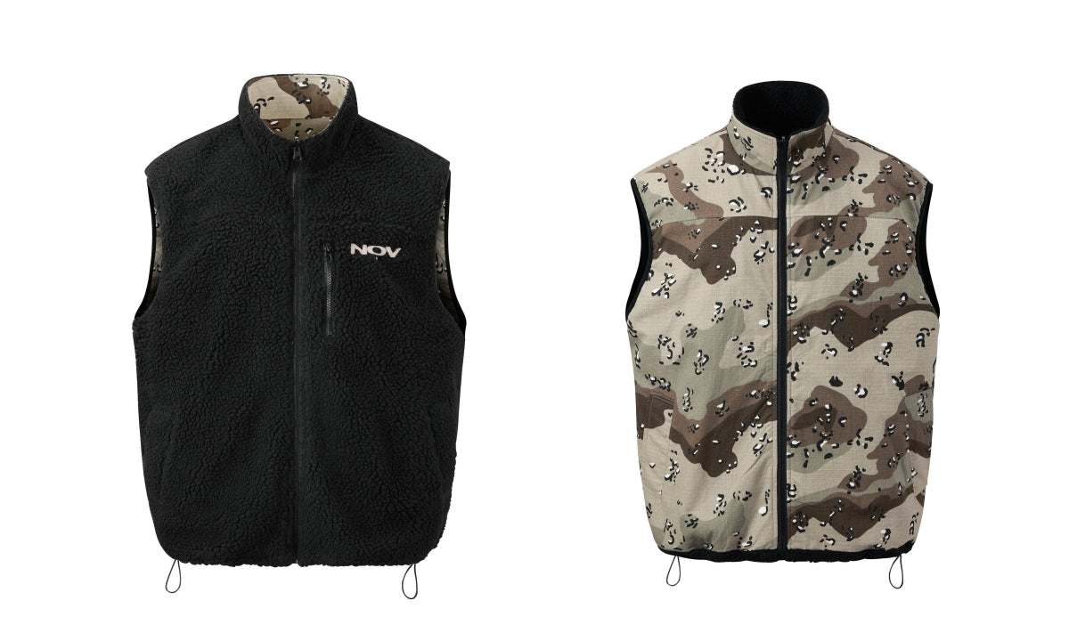 NOVACAM Camouflage Fleece Reversible Vest