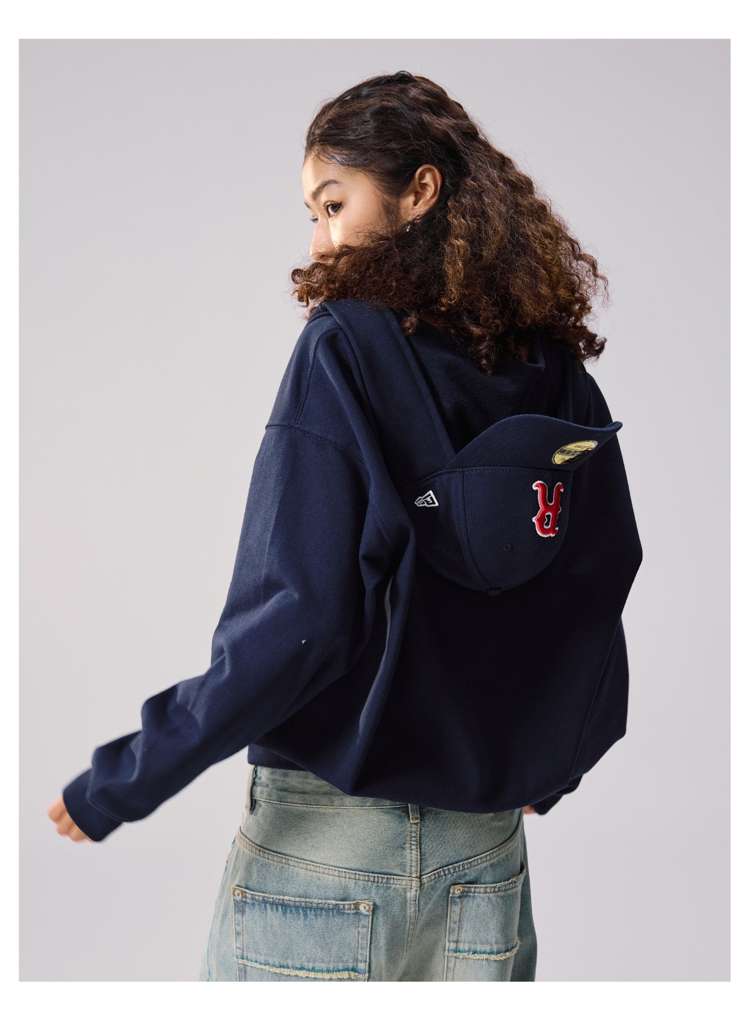 Remedy Baseball Cap Hood Zip Up Hoodie