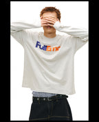 NOVACAM Vintage Playful Logo Long Sleeve Tee