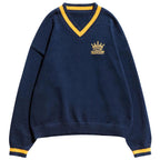 Remedy Embroidered V Neck Knit Sweater