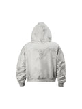 KARMANISTIC Rhinestone Logo Dirty Dye Zip Up Hoodie