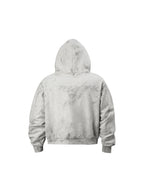 KARMANISTIC Rhinestone Logo Dirty Dye Zip Up Hoodie