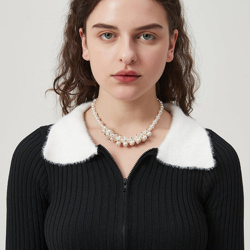 AWE Luxury Flower Pearl Necklace