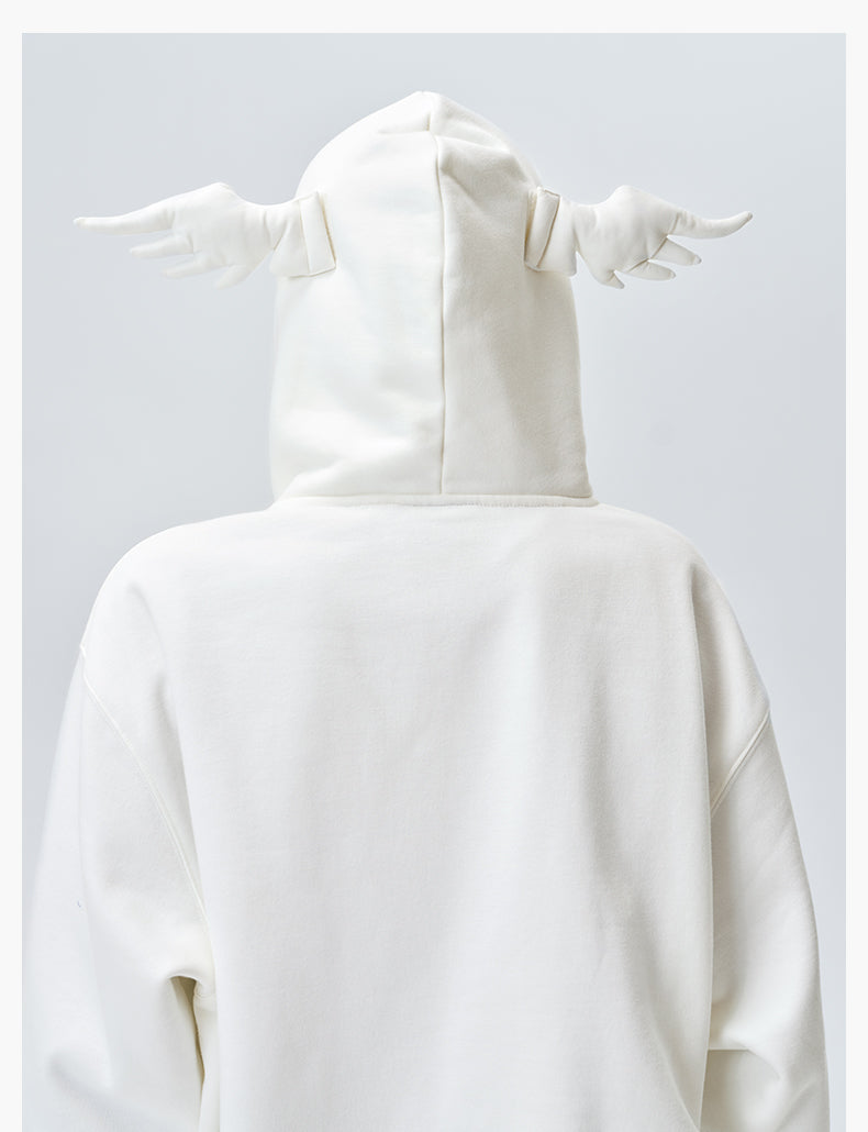 MEDM Angel & Devil Horns Zip-Up Hoodie