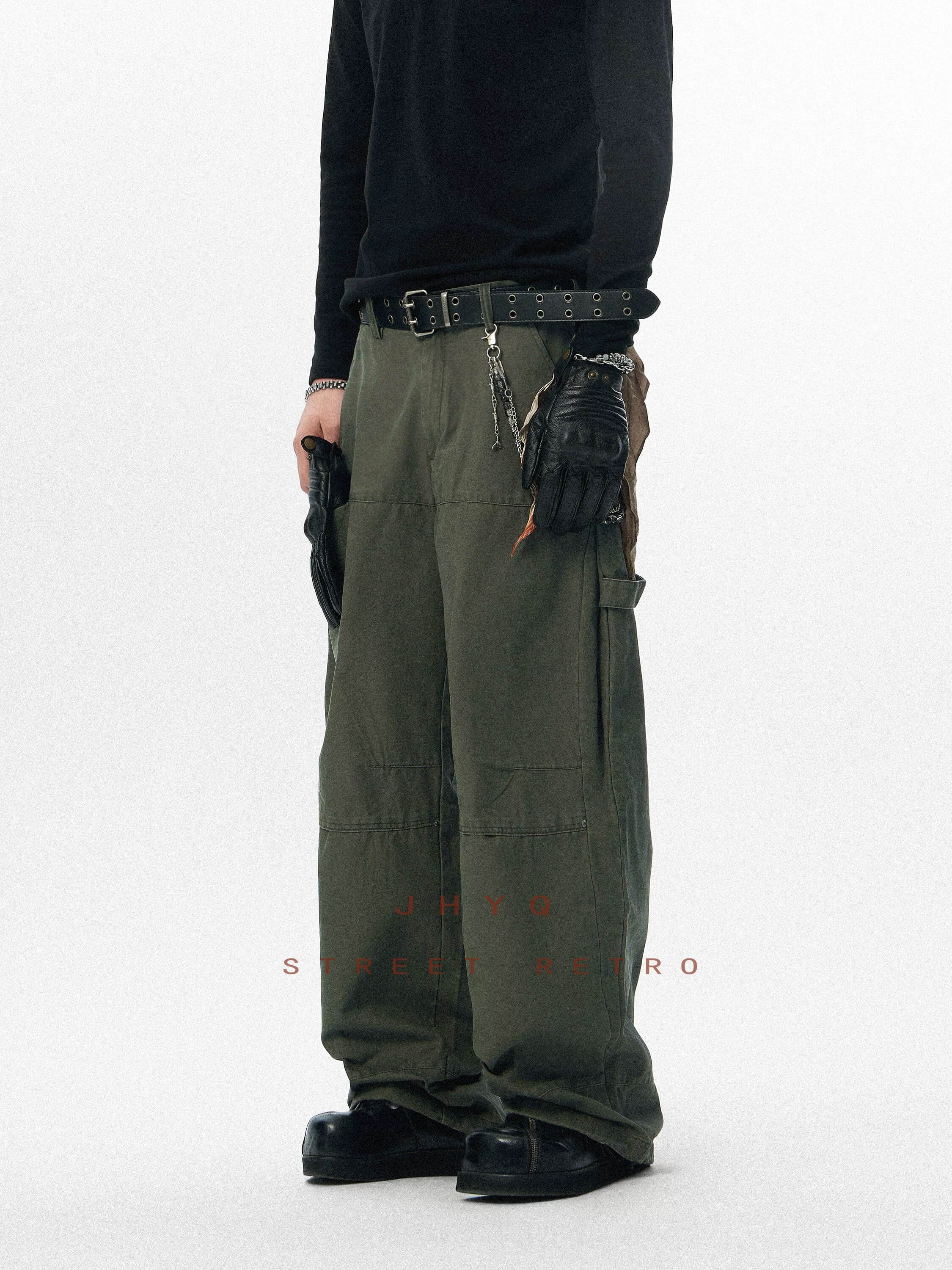 JHYQ 3D Layered Baggy Work Pants