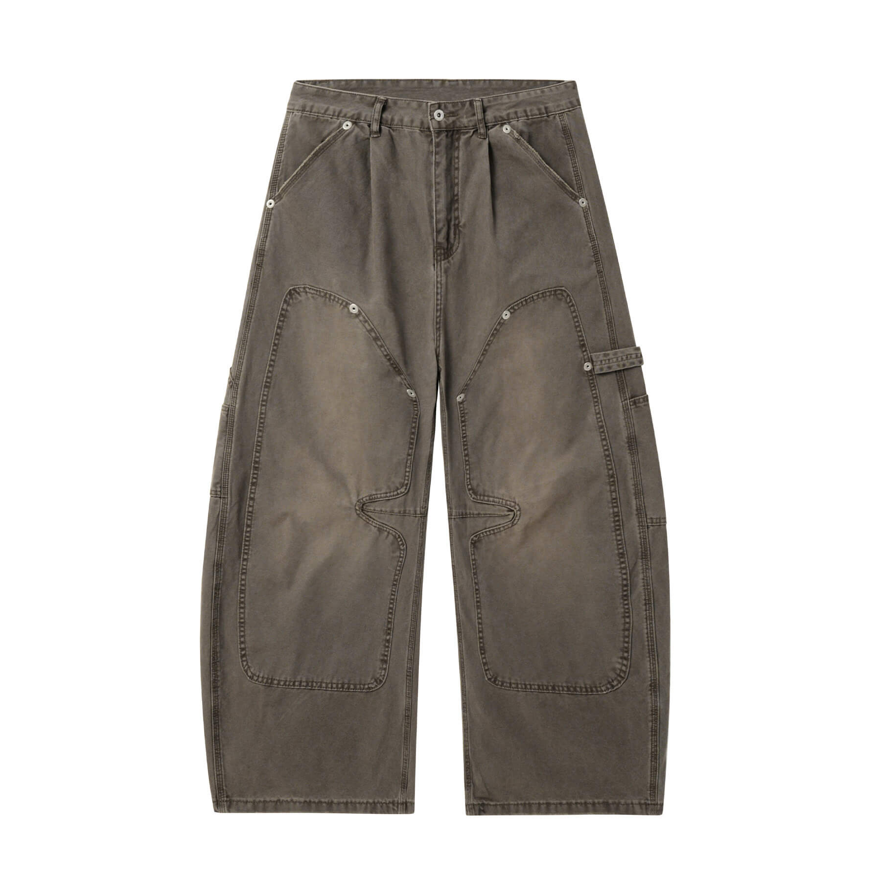 JHYQ Vintage Washed Baggy Double Knee Jeans