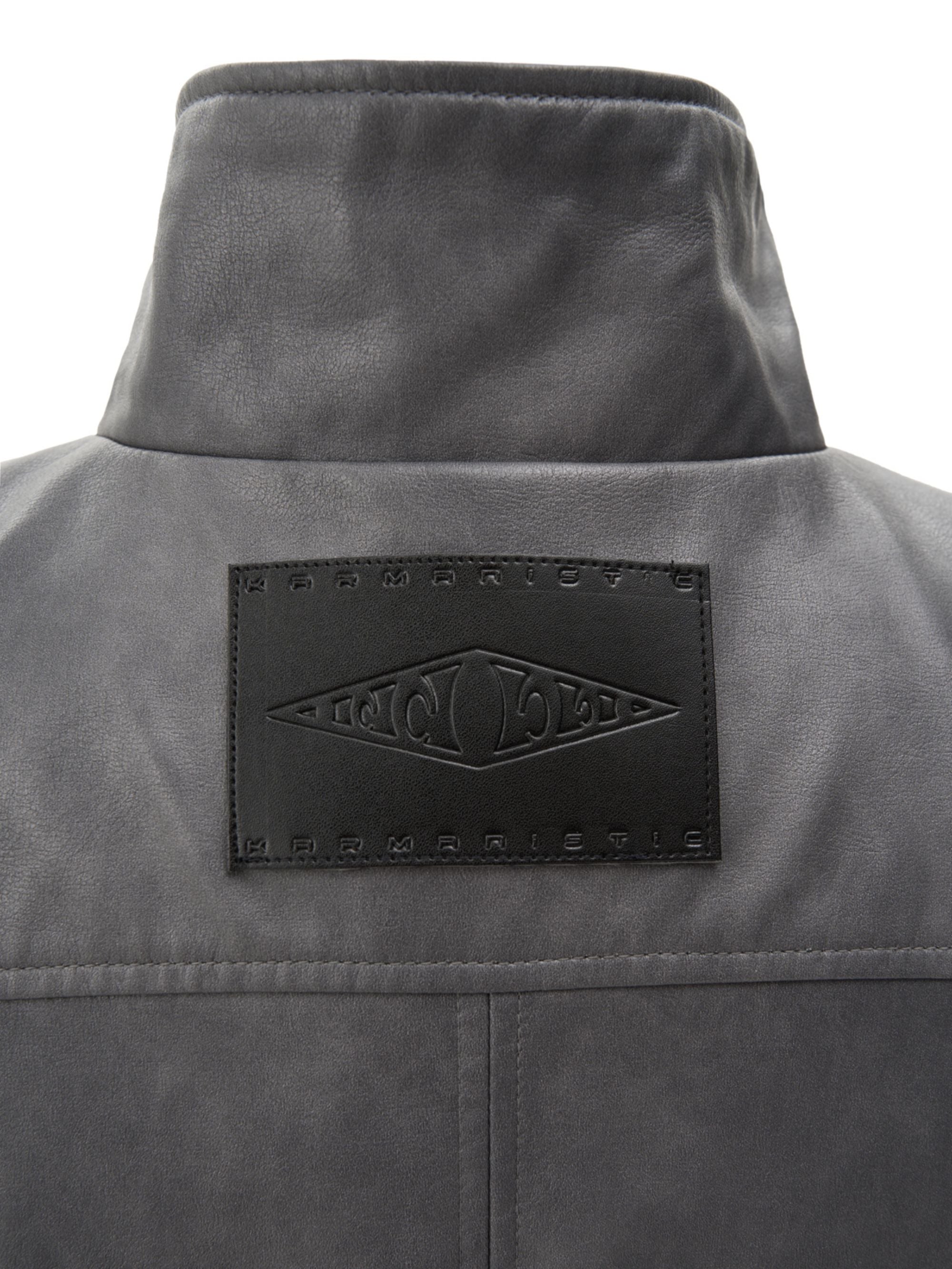 KARMANISTIC Racing Short Leather Jacket