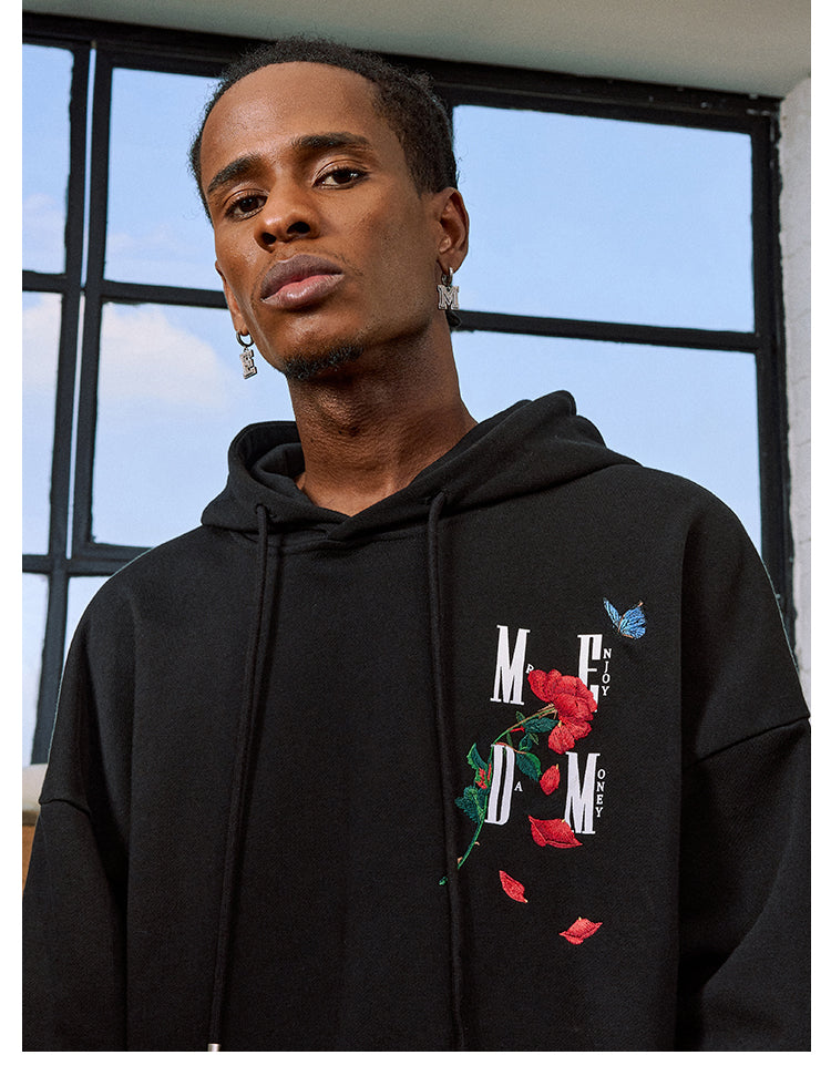 MEDM Rose Interspersed Logo Hoodie