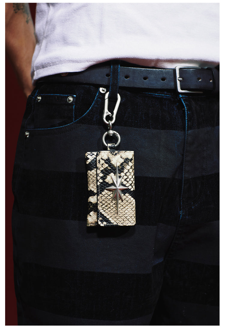 Remedy Metal Studded Keychain Coin Card Leather Wallet