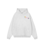 Achock Floral Embroidery Logo Printed Hoodie