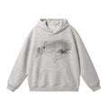 JHYQ Vintage Gradient Lettering Print Hoodie