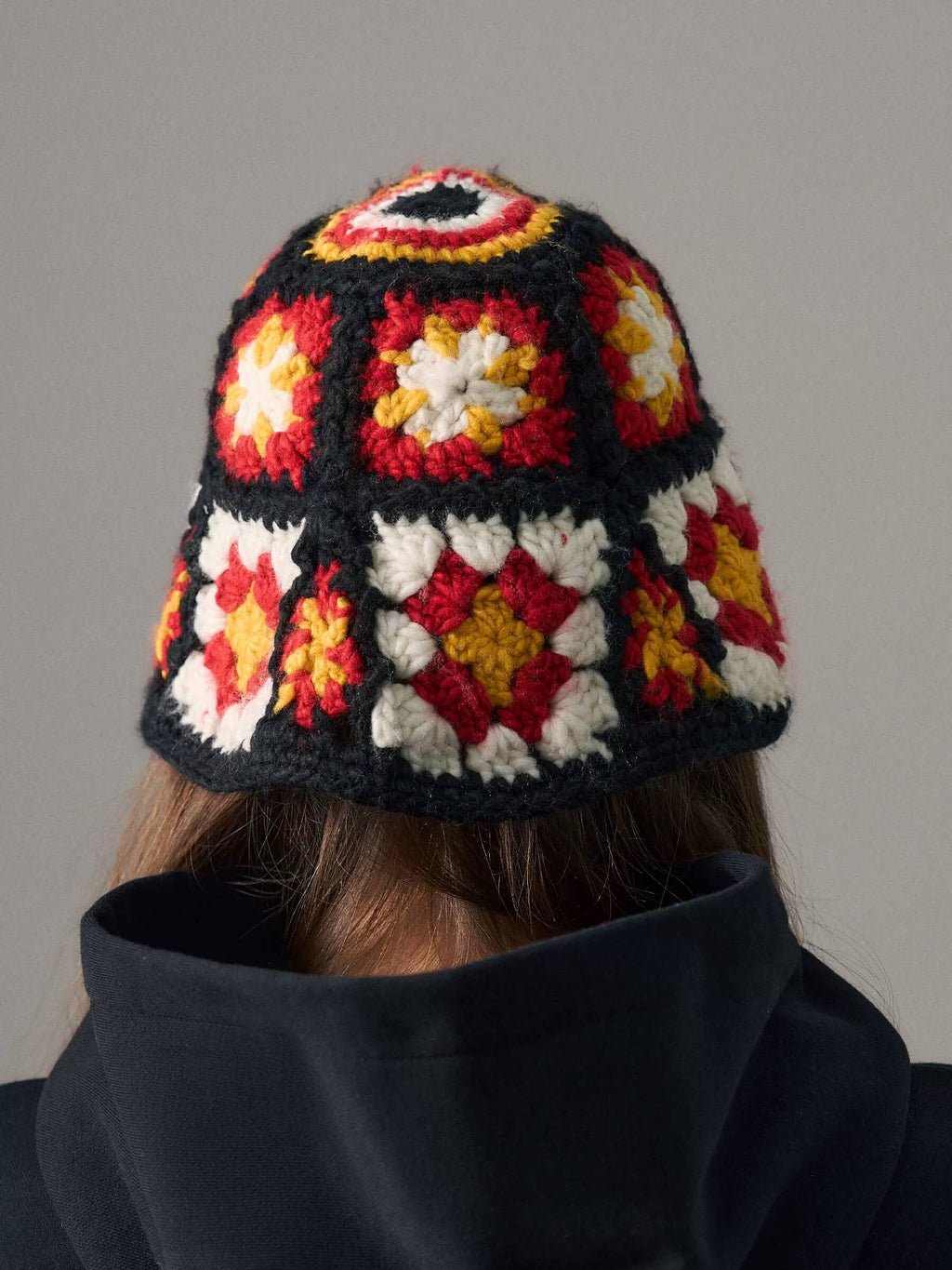 S45 Floral Knit Bucket Hat