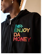 MEDM Rainbow Letter Zip Up Hoodie