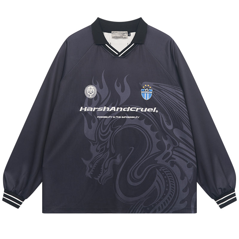 Harsh and Cruel Dragon Logo Jersey Shirt