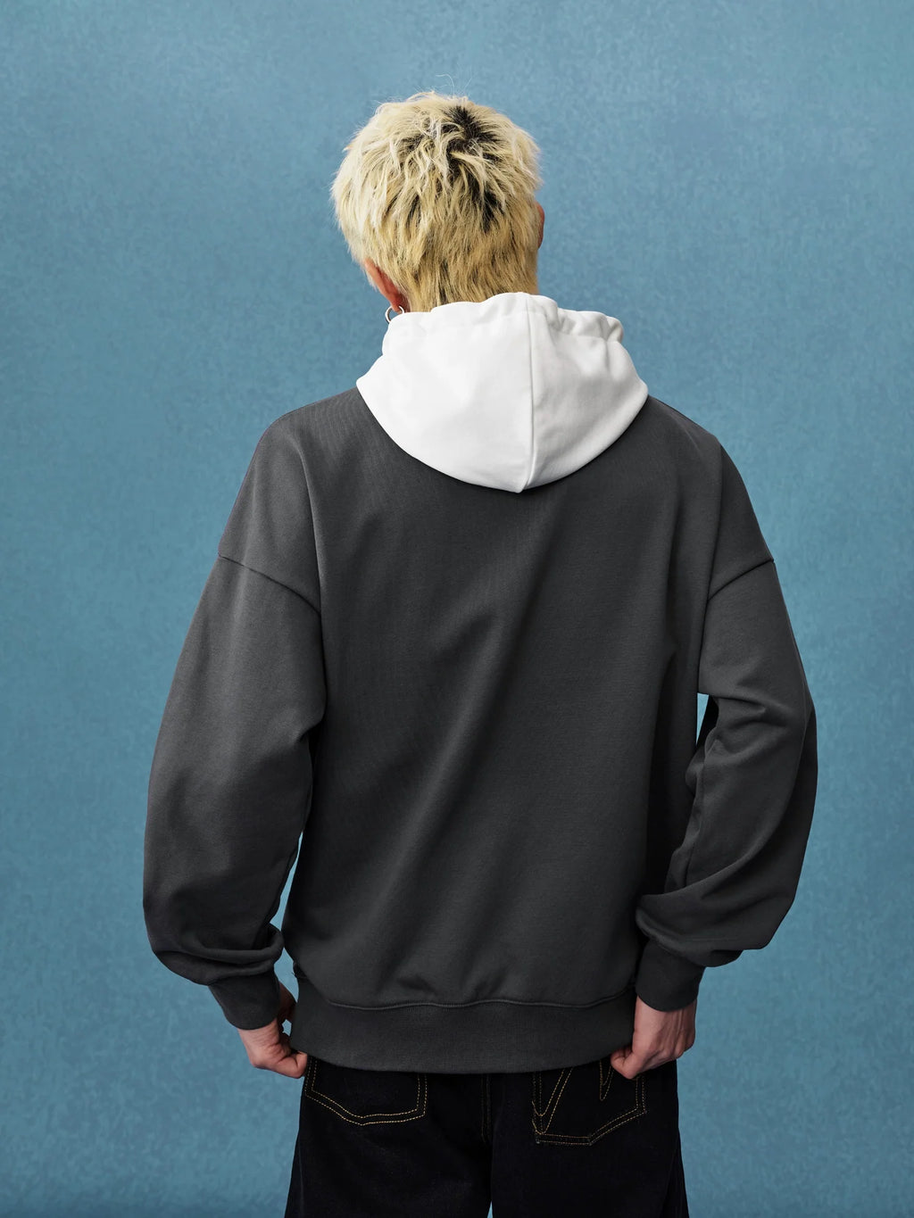 MEDM Layered Look Color Block Hoodie