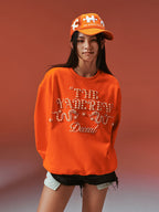 YADcrew Pearl-Embellished Snake Shadow Pattern Sweatshirt