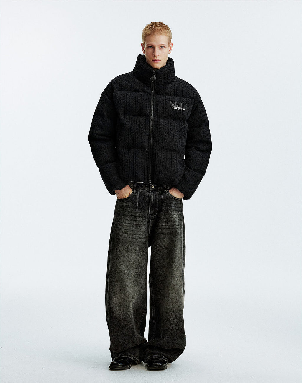 MEDM Cable Knit Down Jacket