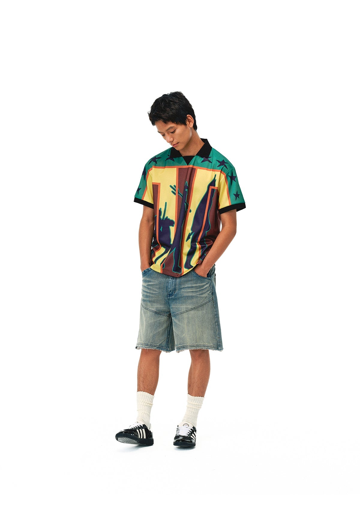EVILKNIGHT(EK) Graffiti Star Jersey Polo