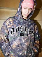 RUSURE Tree Camouflage Logo Patch Embroidered Hoodie