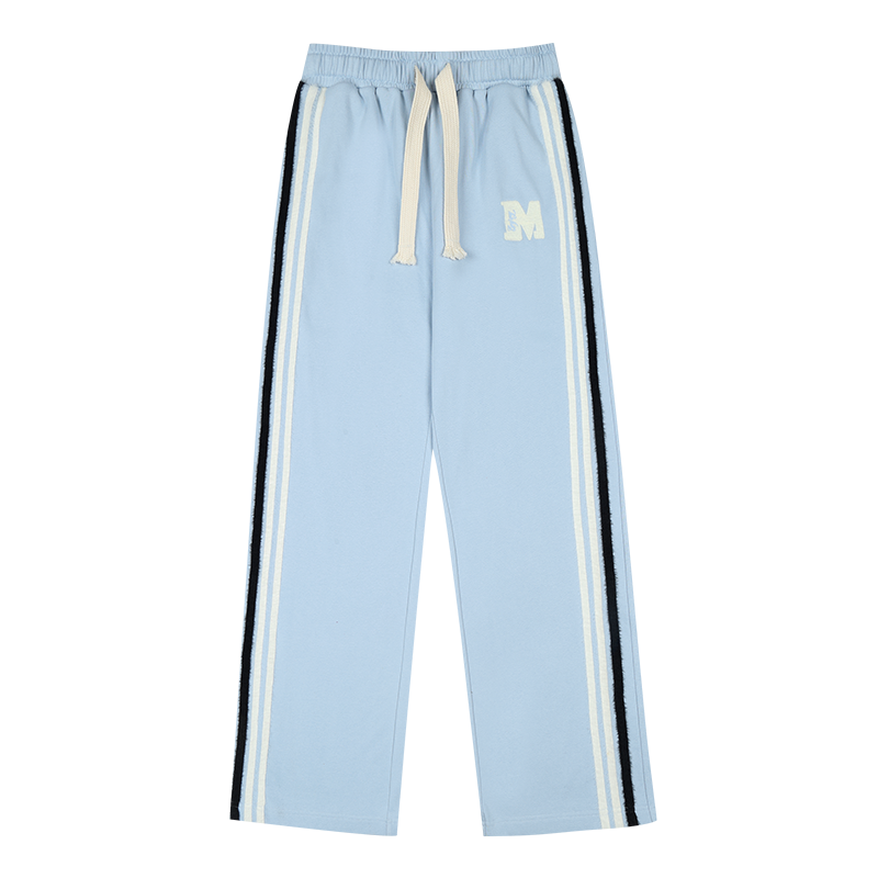 MEDM Side Stripe Four-Bar Drawstring Baggy Sweatpants