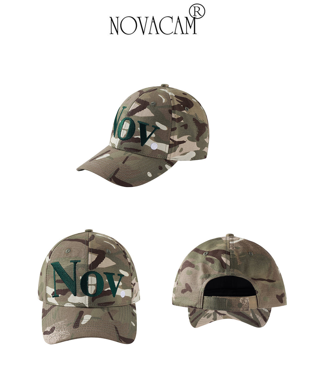 NOVACAM Camouflage NOV Logo Embroidered Dad Hat
